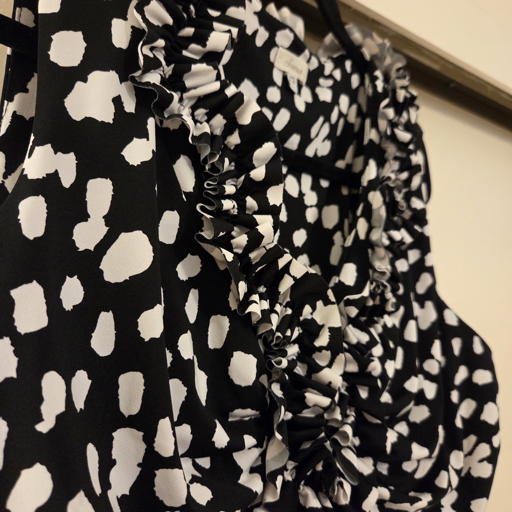 Soma Black and White Mini Dress - Picture 4 of 7